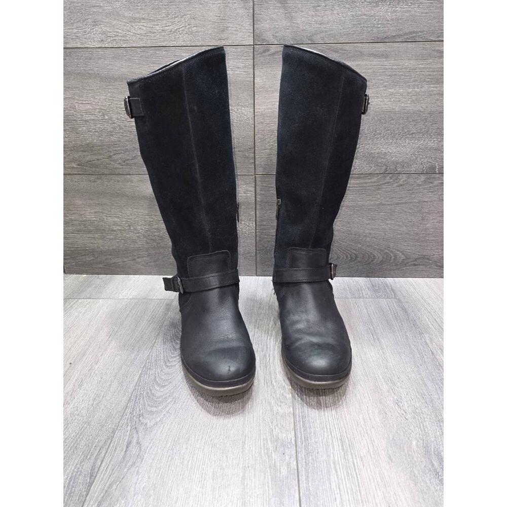 UGG Women's Thomsen Black Suede Knee-High Boots Size 9 S000048 - Picture 2 of 13